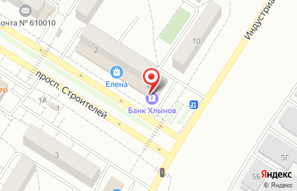 Терминал Хлынов на проспекте Строителей на карте