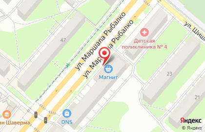 Банкомат Западно-Уральский банк на улице Маршала Рыбалко, 42 на карте