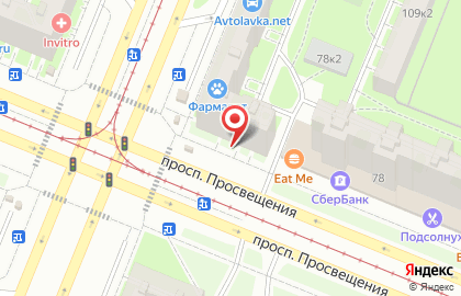 Салон красоты Эдем на Светлановском проспекте на карте
