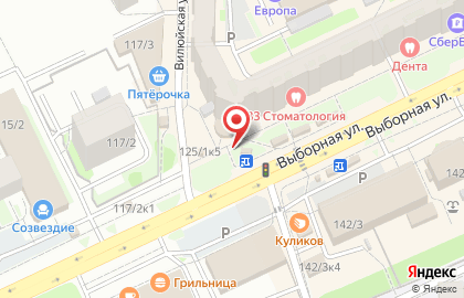 Киоск по продаже фруктов и овощей в Новосибирске на карте