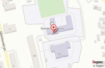 Зыковская средняя общеобразовательная школа на Школьной улице на карте