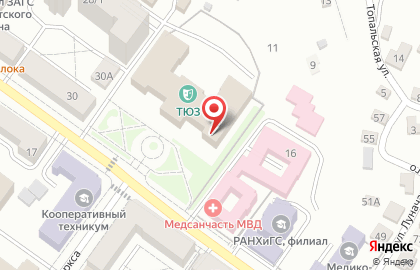 Брянский областной колледж искусств в переулке Горького на карте