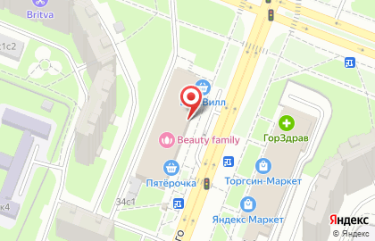 Магазин колбасных изделий Рублёвский на улице Паустовского на карте