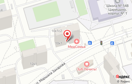 Медицинский центр Ситимед на улице Маршала Захарова на карте