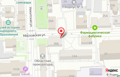 Фармакор на Московской улице на карте