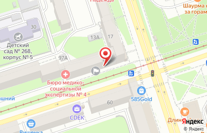 Главное бюро медико-социальной экспертизы по Пермскому краю, состав №4 на Петропавловской улице на карте