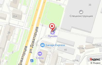 АЗС Лукойл-Югнефтепродукт на улице Доваторцев на карте