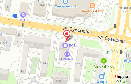 ТЦ Меридиан в Ленинском районе на карте