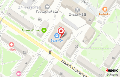 Магазин электроники и бытовой техники DNS на проспекте Строителей на карте