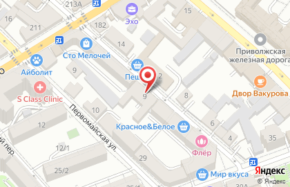 Магазин хозтоваров и посуды Хозяюшка в Волжском районе на карте