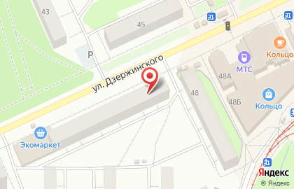 Салон оптики Кругозор на улице Дзержинского на карте
