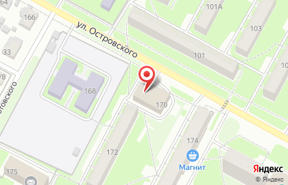 Супермаркет ПродСиб на улице Островского на карте