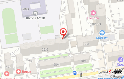 Интерком на бульваре Комарова на карте