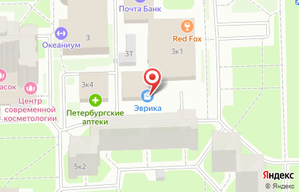 Торговый комплекс Эврика на Пулковском шоссе на карте