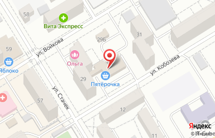 Супермаркет Пятёрочка в Орджоникидзевском районе на карте