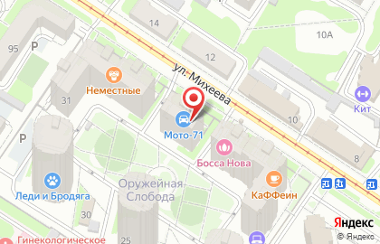 Зоосалон Mon Ami в Центральном районе на карте