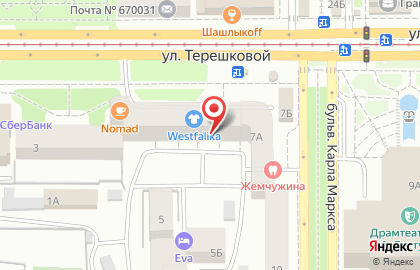 Центр наращивания ресниц Туяны Пак на улице Терешковой на карте