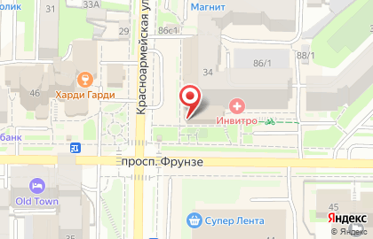 Мебельный салон Фаворит на проспекте Фрунзе на карте