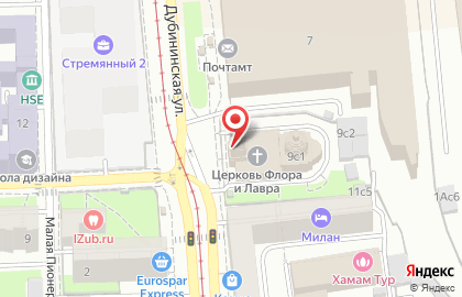 Храм Святых Мучеников Флора и Лавра в Москве на карте