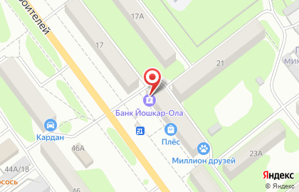 Банкомат Йошкар-Ола на улице Строителей на карте