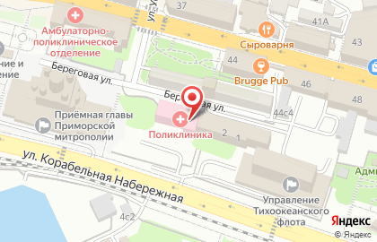 Поликлиника, ДВОМЦ на карте