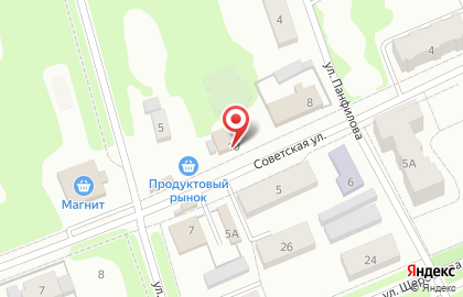 Продуктовый магазин Астра на Советской улице на карте