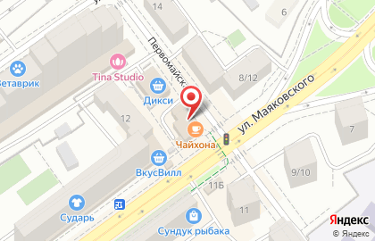 Цветочный магазин на ул. Маяковского, 10 на карте