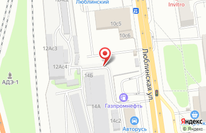Гаражный кооператив №15 в Текстильщиках на карте