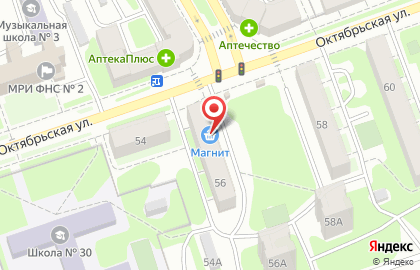 Банкомат СберБанк на Октябрьской улице, 56 в Дзержинске на карте
