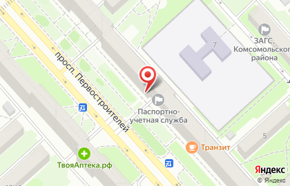 Карамболь в Комсомольске-на-Амуре на карте