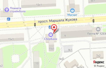 Служба курьерской доставки СберЛогистика на проспекте Маршала Жукова на карте