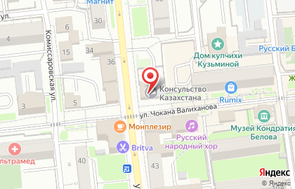 Консульство Республики Казахстан в г. Омске на карте