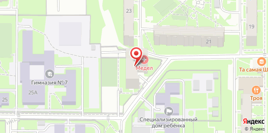 Многопрофильная клиника МЕДЕЛ на улице Адоратского на карте