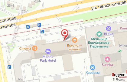 Японский ресторан Тануки на улице Челюскинцев на карте