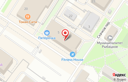 Фитнес-клуб Fitness House на метро Рыбацкое на карте