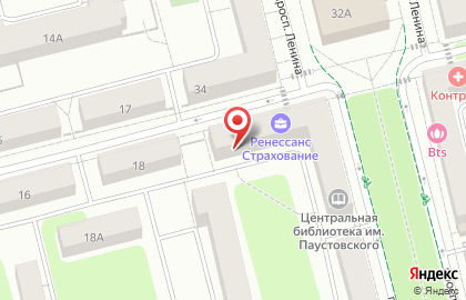 Экспертно-оценочная компания Аэнком на проспекте Ленина на карте