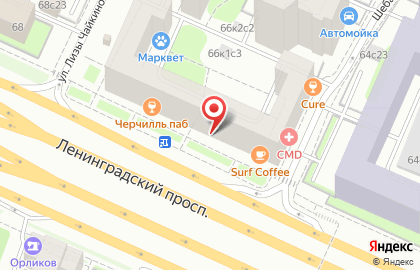 Барбершоп TOPGUN на Ленинградском проспекте, 66 на карте