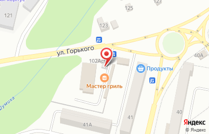 Магазин овощей и фруктов на улице Максима Горького на карте