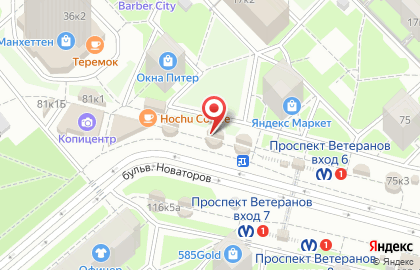 Компания по ремонту и аксессуарам к мобильным телефонам Аксмания на проспекте Ветеранов на карте