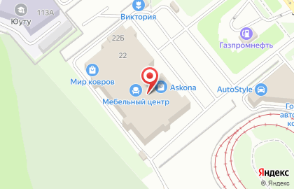 Сеть интерьерных салонов Акварель в Курчатовском районе на карте
