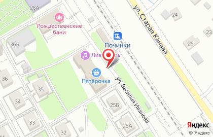 Комсомольский на улице Василия Иванова на карте