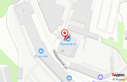 Производственно-торговая компания Промавто на Заовражной улице на карте