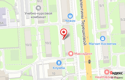 Бамбини на улице Валентины Терешковой на карте