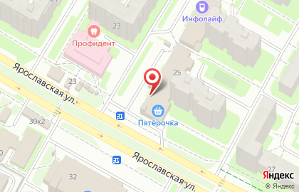 Ветеринарная клиника Фауна на Ярославской улице на карте