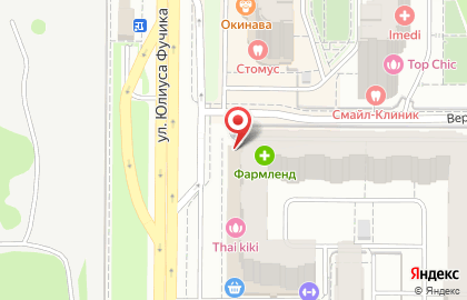 Халяль суши-бар Сушишок на улице Юлиуса Фучика на карте