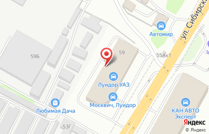 Автосалон УАЗ, Луидор-Казань на карте