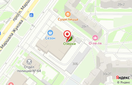 Сезон на проспекте Ветеранов на карте