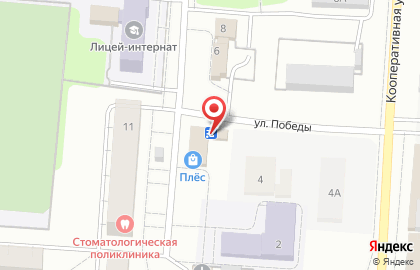 Продуктовый магазин Птица+ на улице Победы на карте