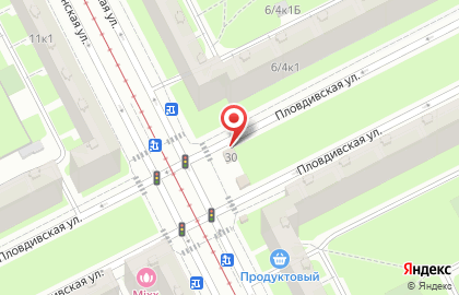 Продовольственный магазин на Пловдивской улице на карте