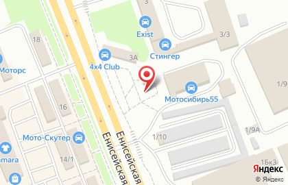 Автозаправочная станция Газпромнефть на Енисейской улице на карте